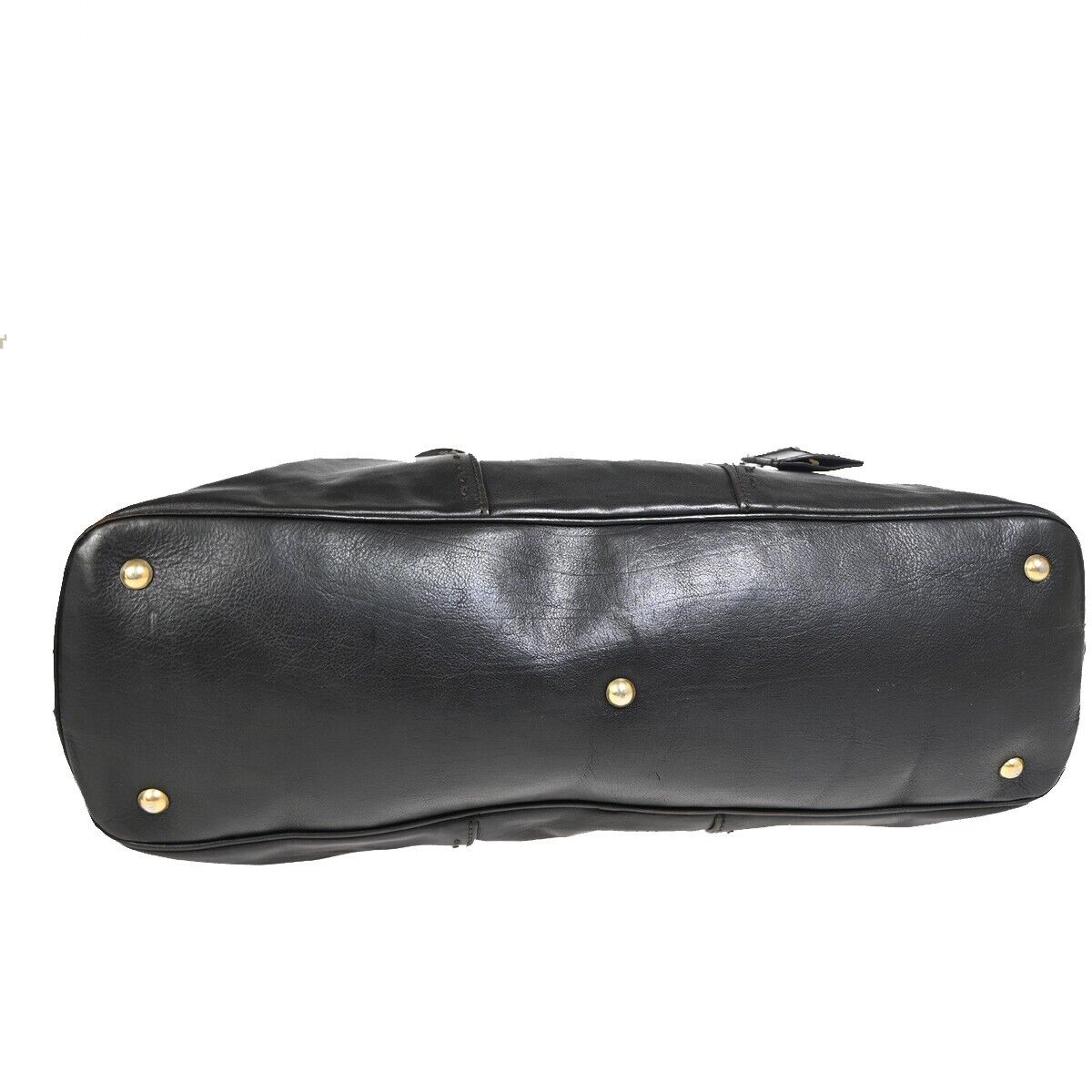YVES SAINT LAURENT YSL Logo Rive Gauche Hand Bag Soft Leather Brown 65SH775