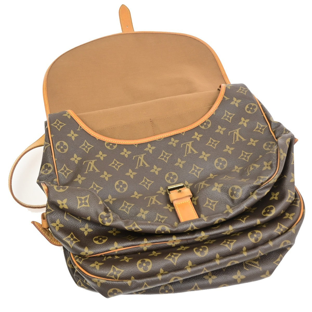 LOUIS VUITTON Saumur 35 Shoulder Bag Monogram Leather BN France M42254 77CB043