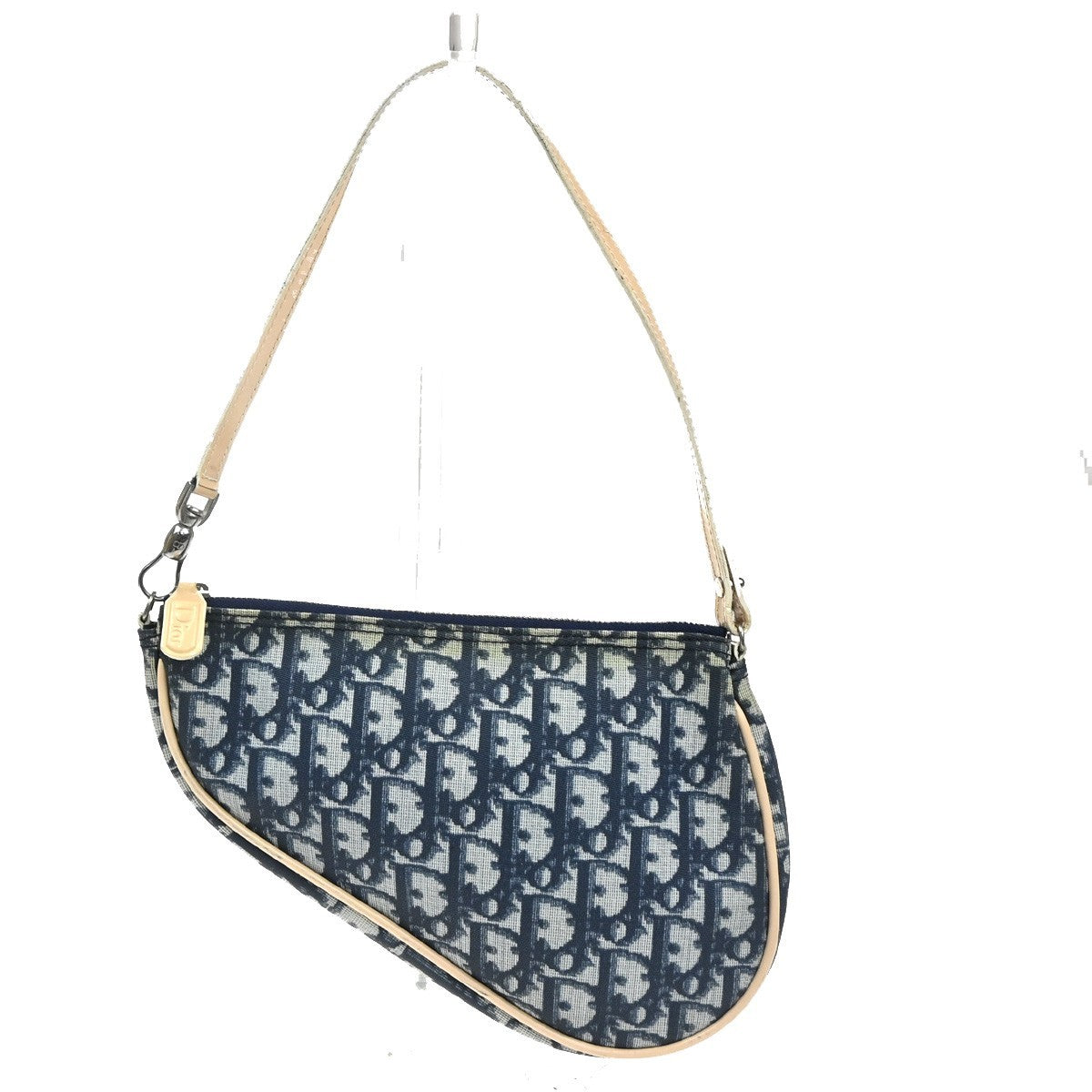 CHRISTIAN DIOR Trotter Saddle Shoulder bag PVC leather Blue Spain 70KD054