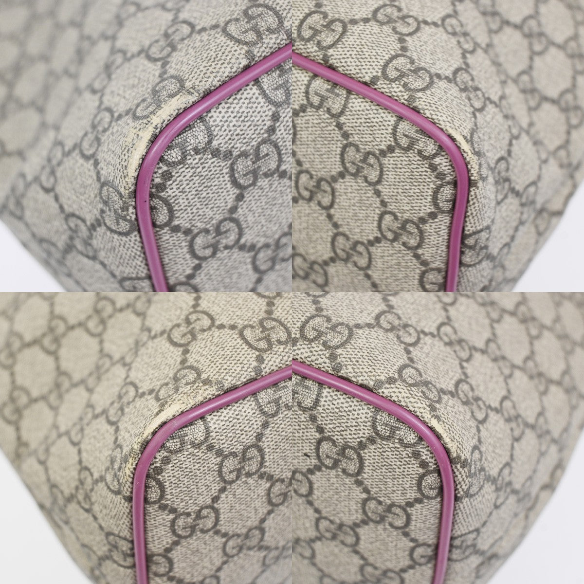 GUCCI Logo GG Pattern 2Way Shoulder Tote Bag Supreme Leather BN PK GHW 76KD024