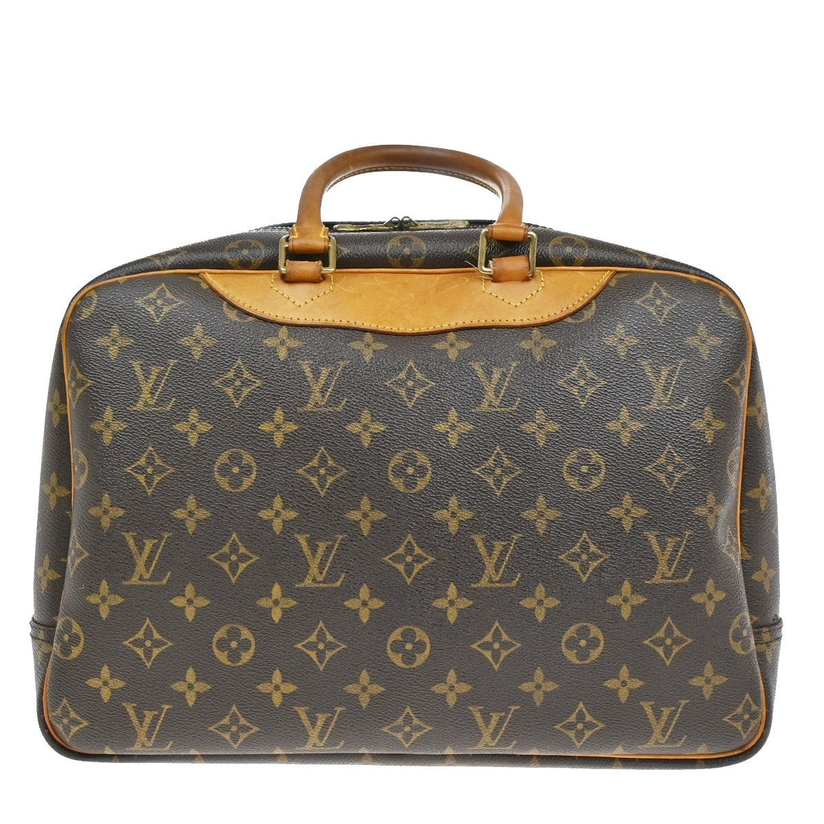 LOUIS VUITTON LV Logo Deauville Hand Bag Monogram Leather Brown M47270 68DA006