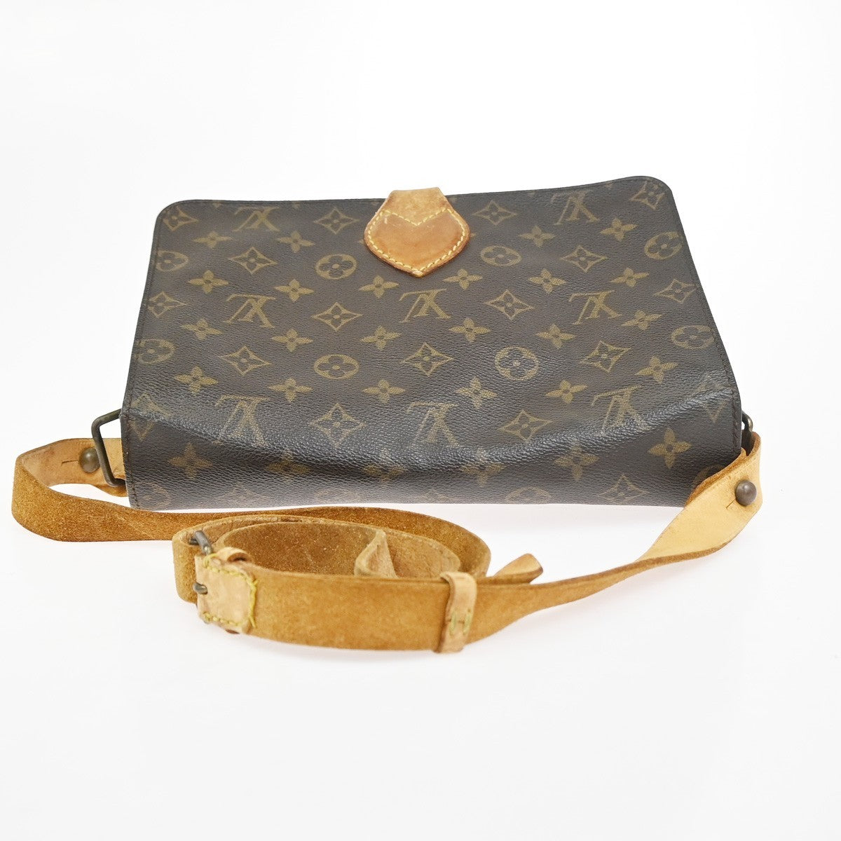 LOUIS VUITTON Cartouchiere GM Shoulder Bag Monogram Leather Brown M51252 64KC976