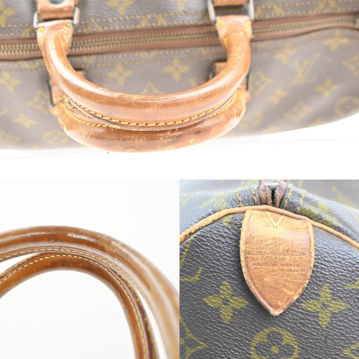 LOUIS VUITTON Speedy 35 Travel Hand Bag Monogram Leather Brown M41524 31MA296