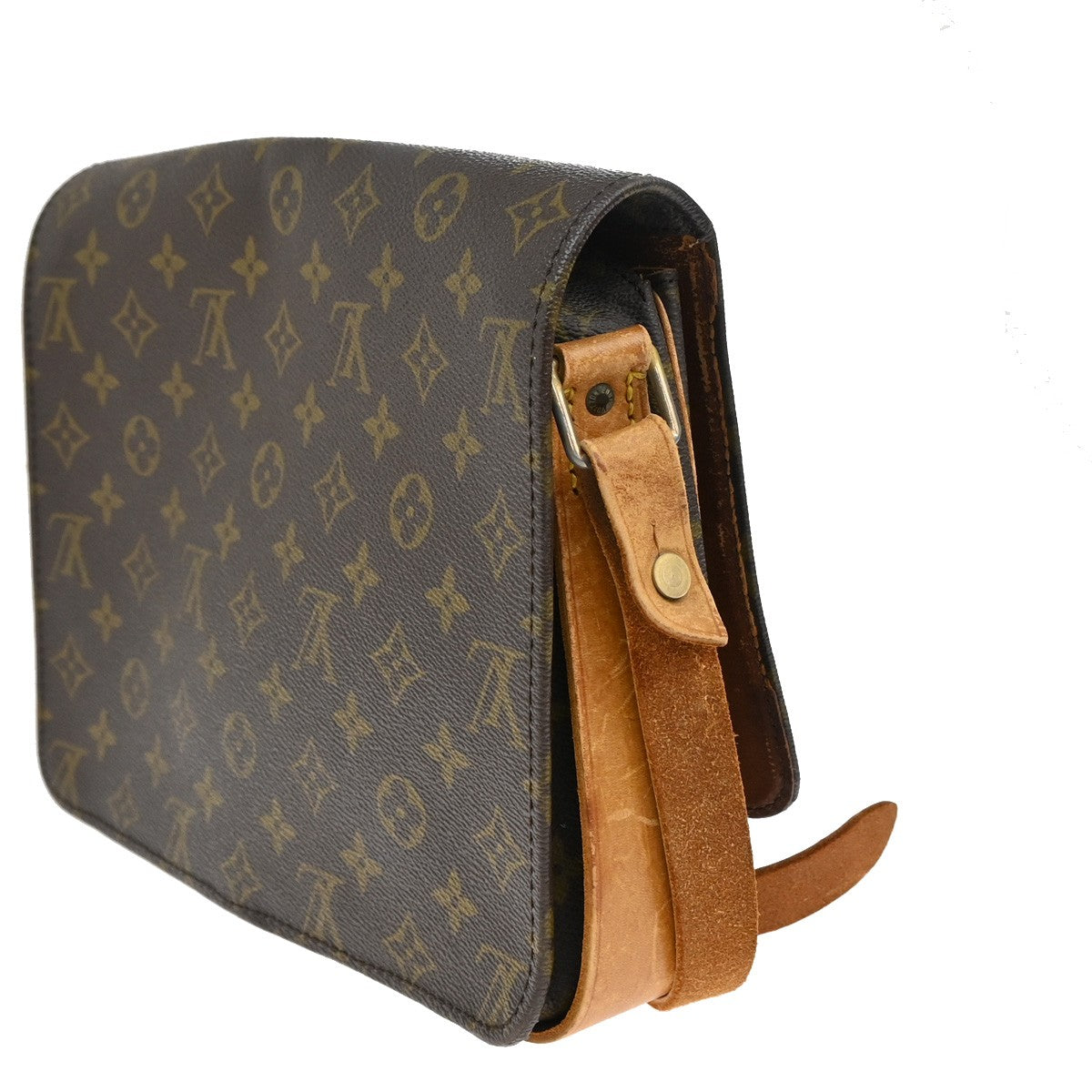 LOUIS VUITTON Cartouchiere GM Shoulder Bag Monogram Leather Brown M51252 34YH191