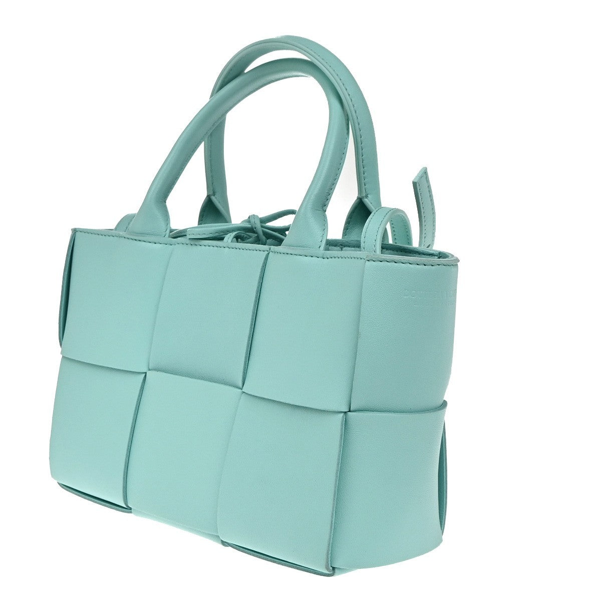 BOTTEGA VENETA Cassette Intrecciato 2Way Shoulder Hand Bag Leather Blue 620RP103