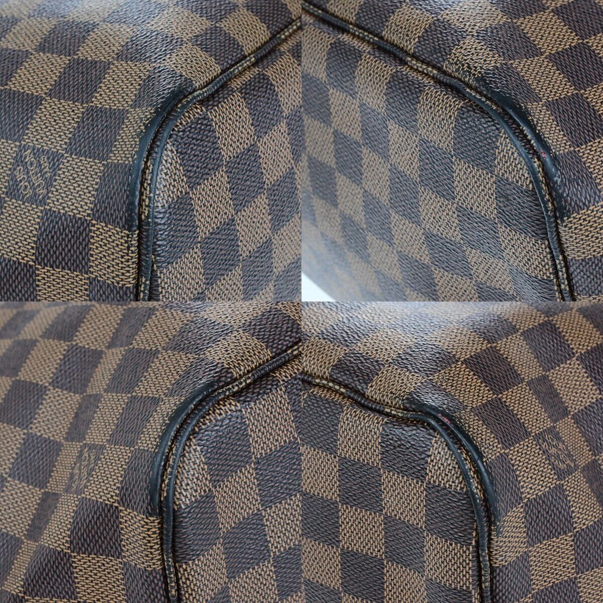 LOUIS VUITTON Neverfull MM Shoulder Bag Damier Ebene Leather BN N51105 72ED234