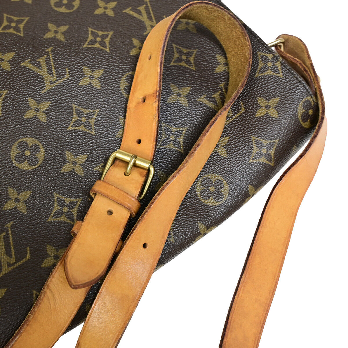 LOUIS VUITTON Cartouchiere GM Shoulder Bag Monogram Leather Brown M51252 37YF621