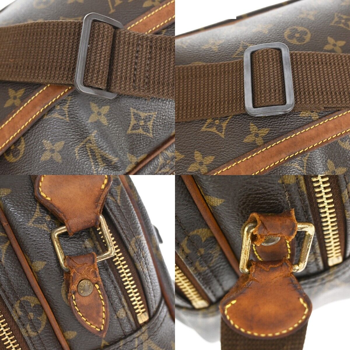 LOUIS VUITTON Reporter PM Crossbody Shoulder Bag Monogram Leather M45254 65FA197