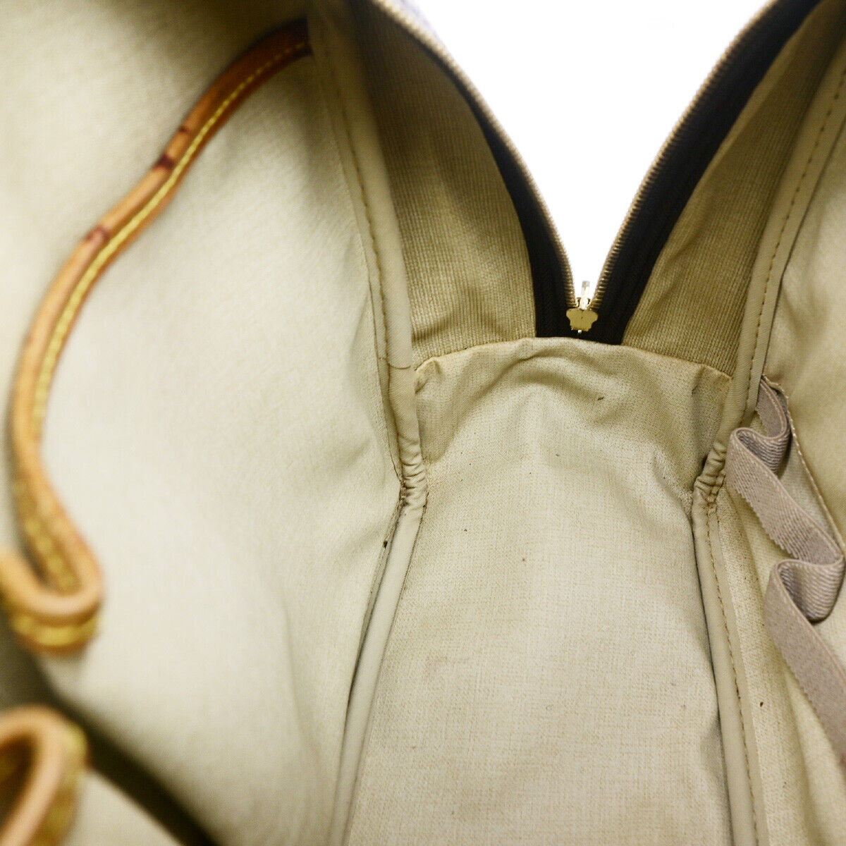 LOUIS VUITTON LV Logo Deauville Hand Bag Monogram Leather Brown M47270 64YG526