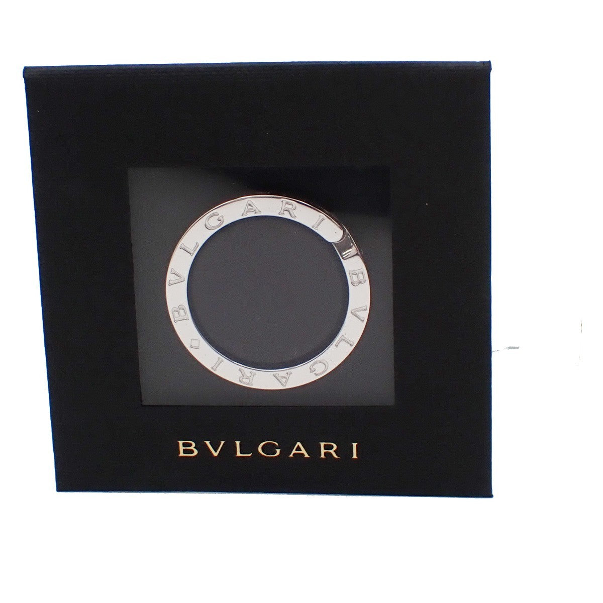 BVLGARI Logo Necklace Top Charm Key riing Silver 925 Italy 60YH576