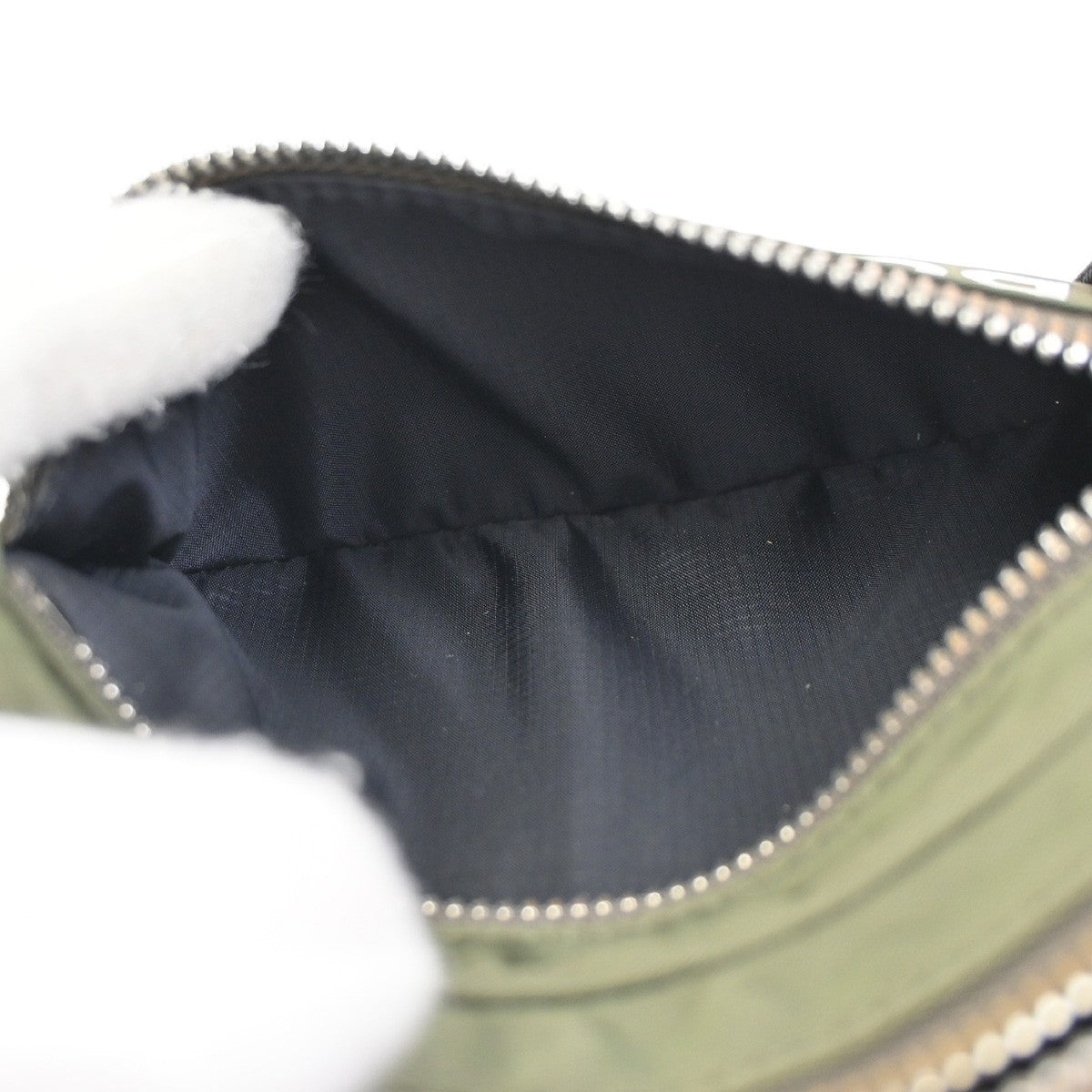 BURBERRY Logo Bum Body Bag Nylon Green SHW 34KB759