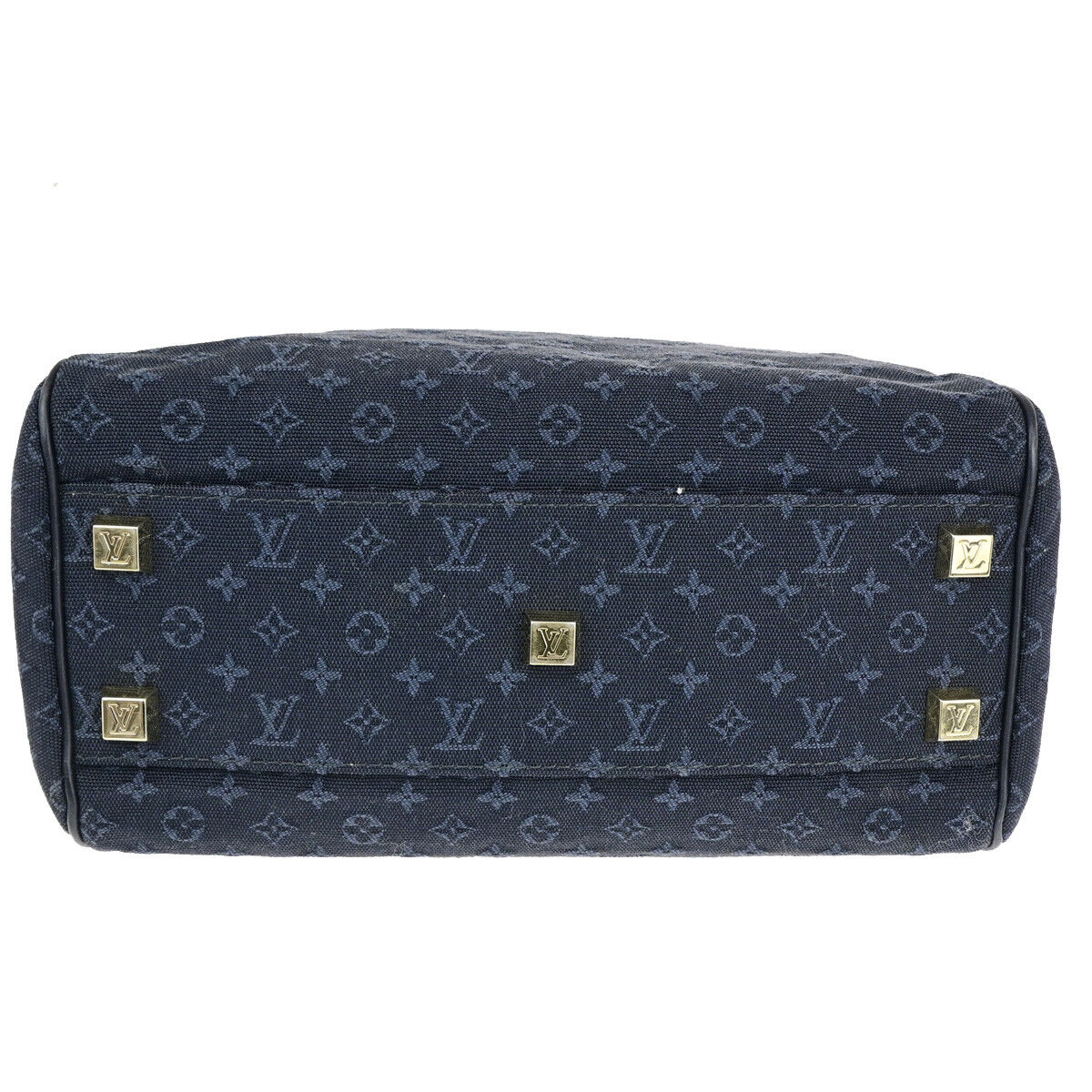 LOUIS VUITTON Josephine PM Hand Bag Monogram Mini Canvas Blue M92414 77YG589