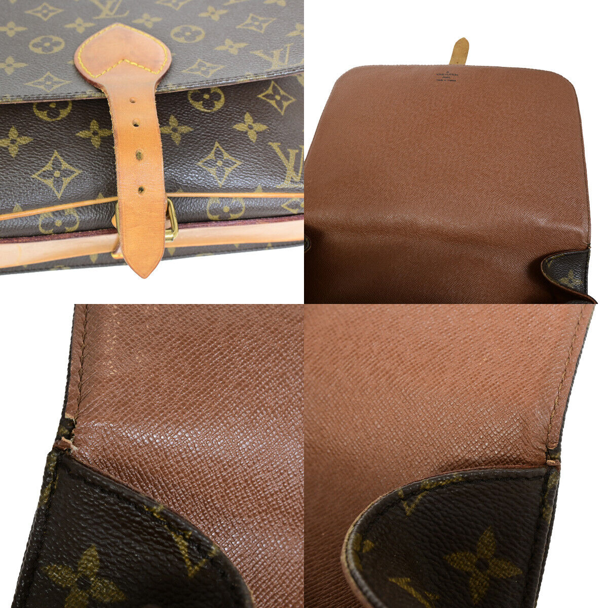 LOUIS VUITTON Cartouchiere GM Shoulder Bag Monogram Leather Brown M51252 37YF621