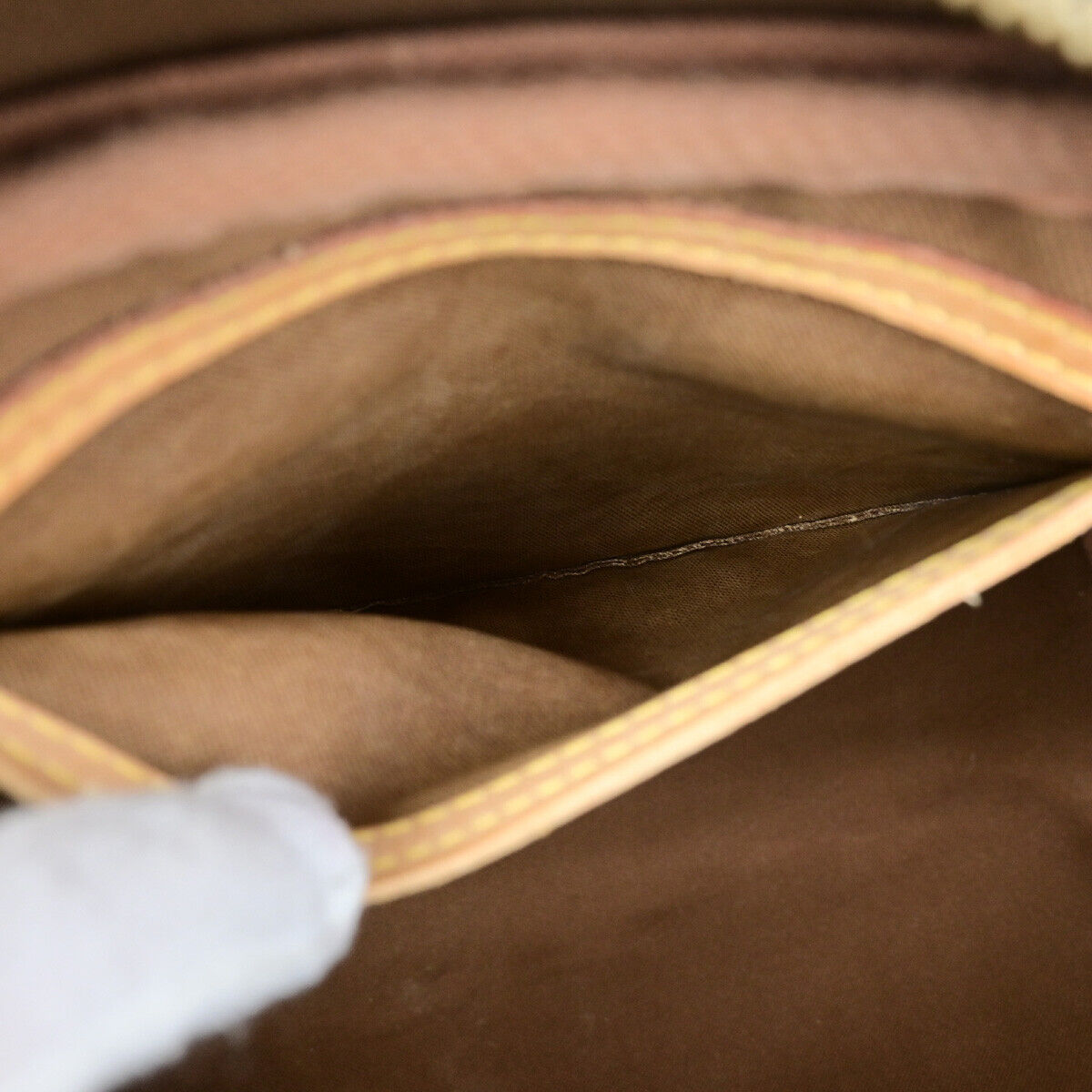 LOUIS VUITTON Montorgueil PM Shoulder Bag Monogram Leather Brown M95565 16YG789