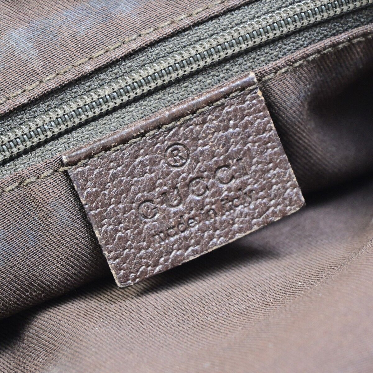 GUCCI Logo Abbey GG Pattern Crossbody Shoulder Bag Canvas Leather Brown 05EB591