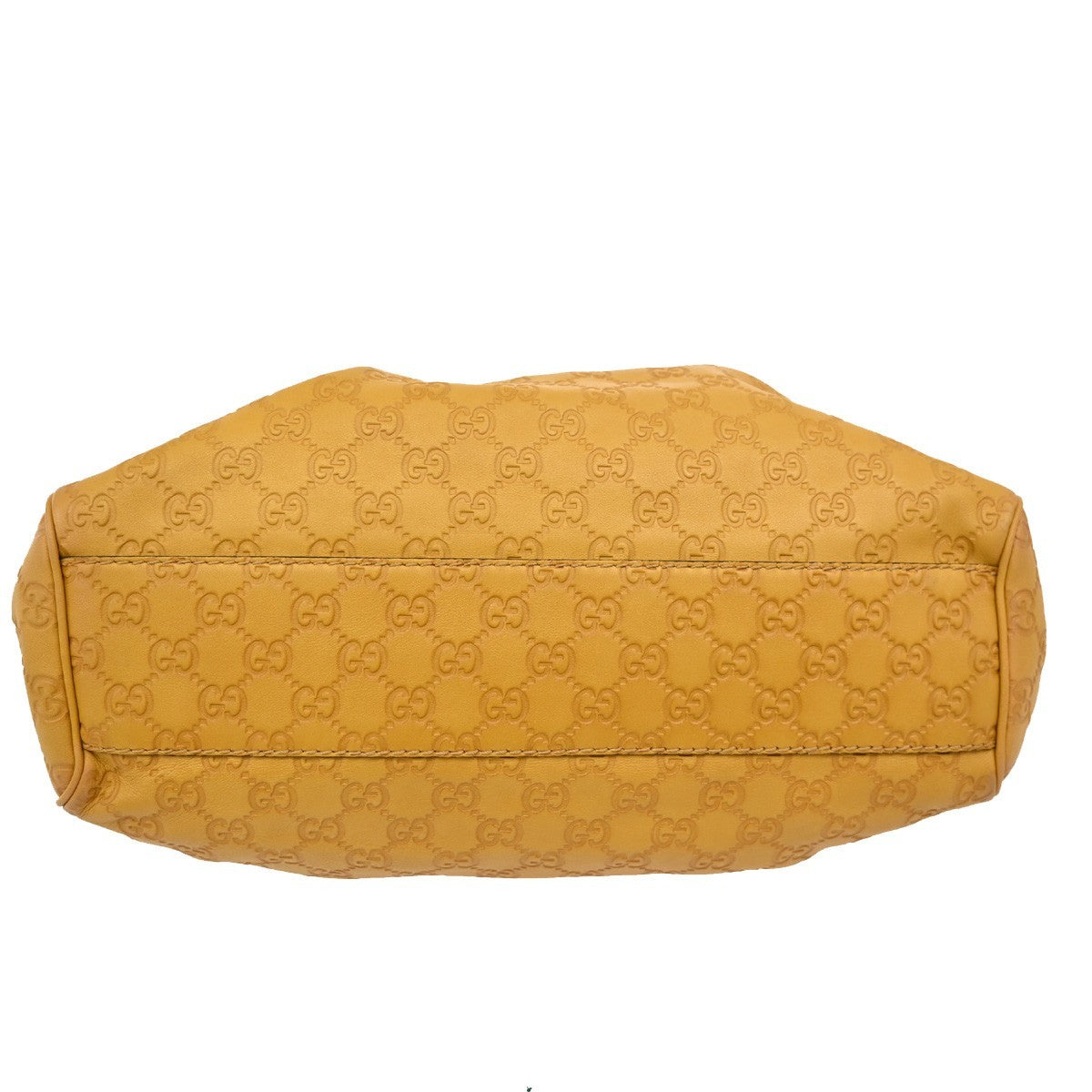 GUCCI GG Sukey Charm Hand Tote Bag Leather Yellow GHW 493492 85TA113