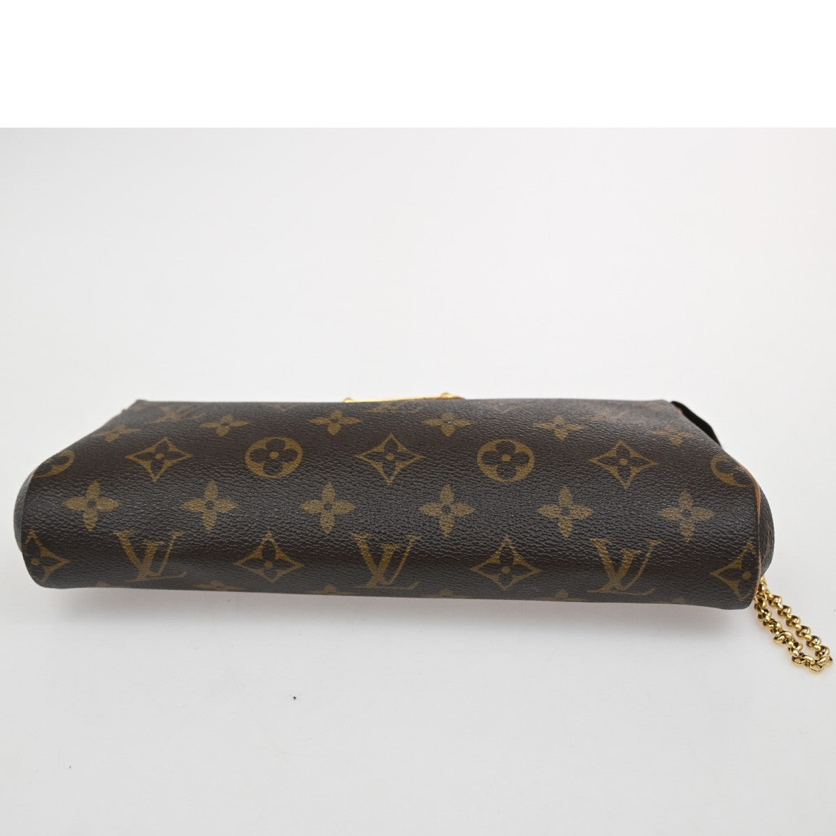 LOUIS VUITTON Logo Eva Chain Shoulder Bag Monogram Leather Brown M95567 16KP046