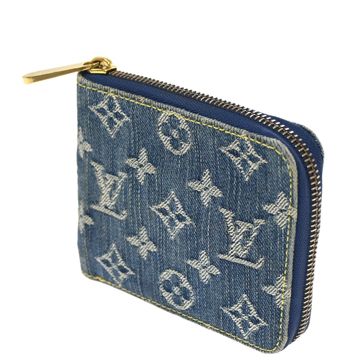 LOUIS VUITTON Mini Zippy Wallet Monogram Denim Canvas Leather BE M95342 98CA456