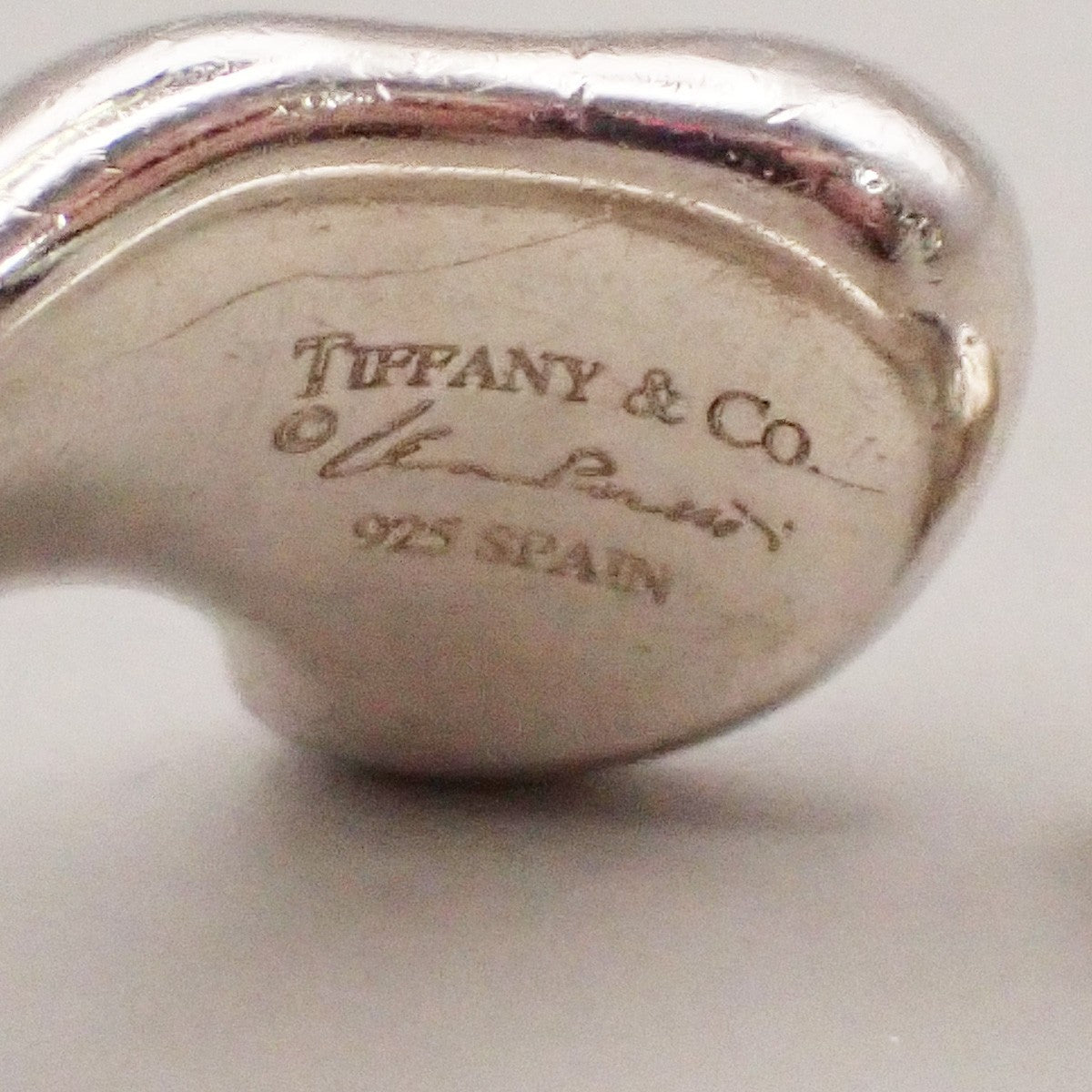 Tiffany & Co. Logo Full Heart Ring US #6.5 Silver 925 Elsa Peretti 08YH739