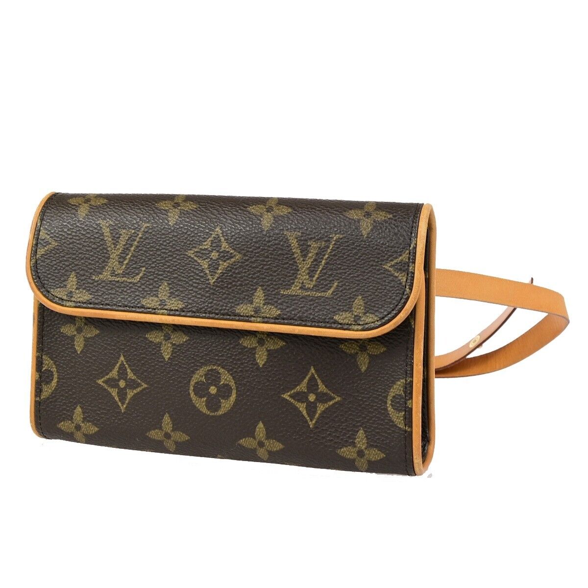 LOUIS VUITTON Pochette Florentine Bum Bag Monogram Leather Brown M51855 80FB261