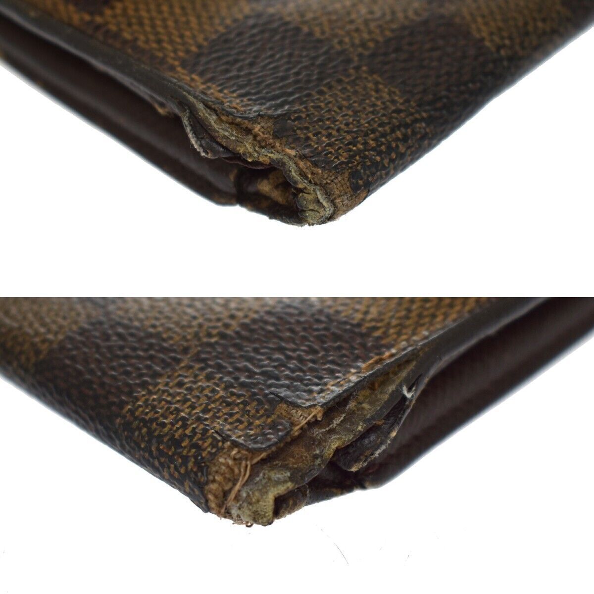 LOUIS VUITTON 3 Set Bifold Wallet Damier Azur Taiga Leather White BN GN 66GA241