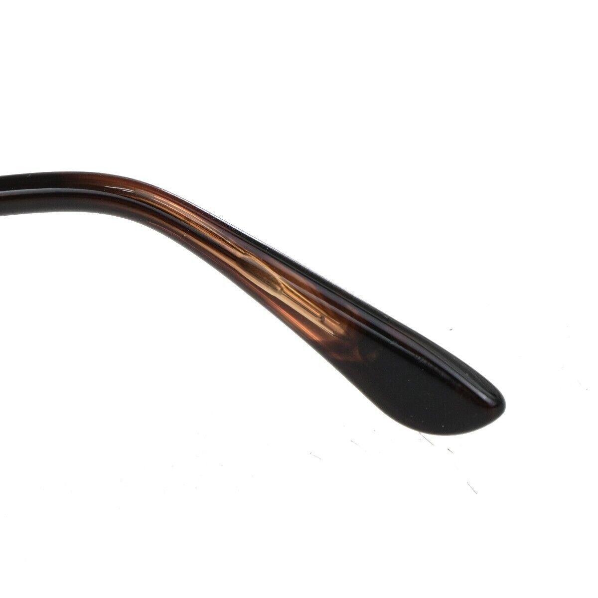 TOM FORD Logo Glasses Frame Eye Wear Plastic Brown Gold Plated Accessory 02KA513