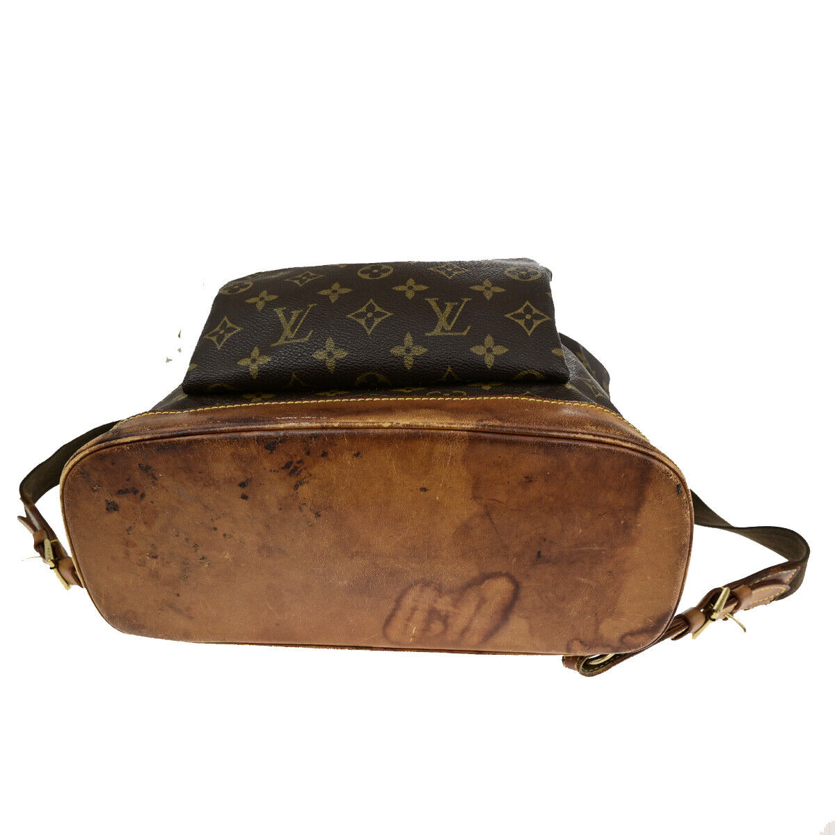 LOUIS VUITTON Montsouris GM Backpack Bag Monogram Leather Brown M51135 85YG509