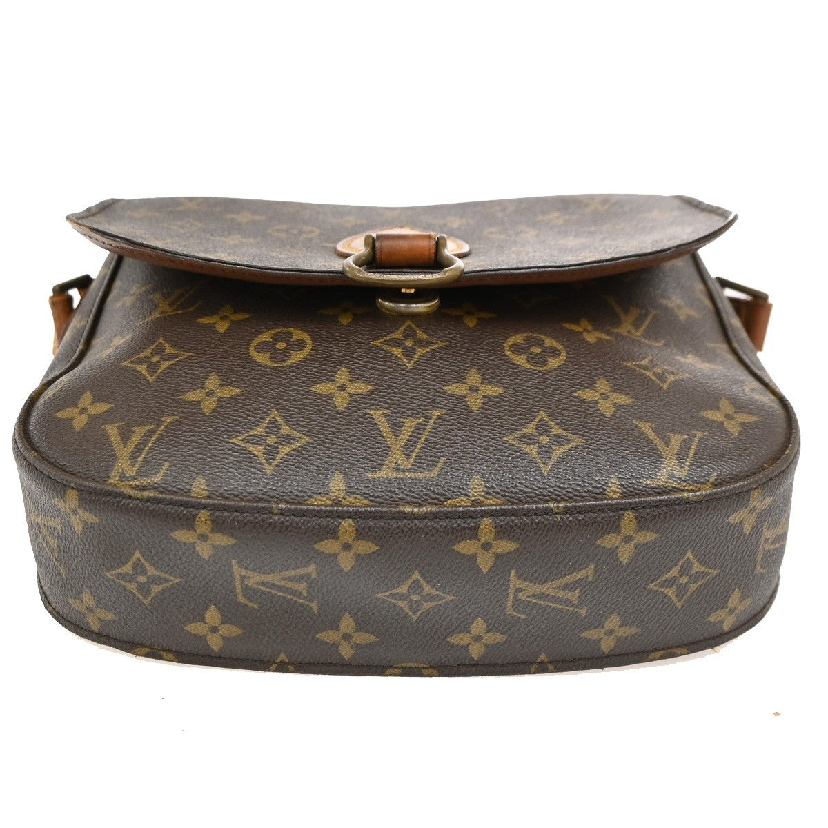 LOUIS VUITTON Saint Cloud GM Shoulder Bag Monogram Leather Brown M51242 38PA011
