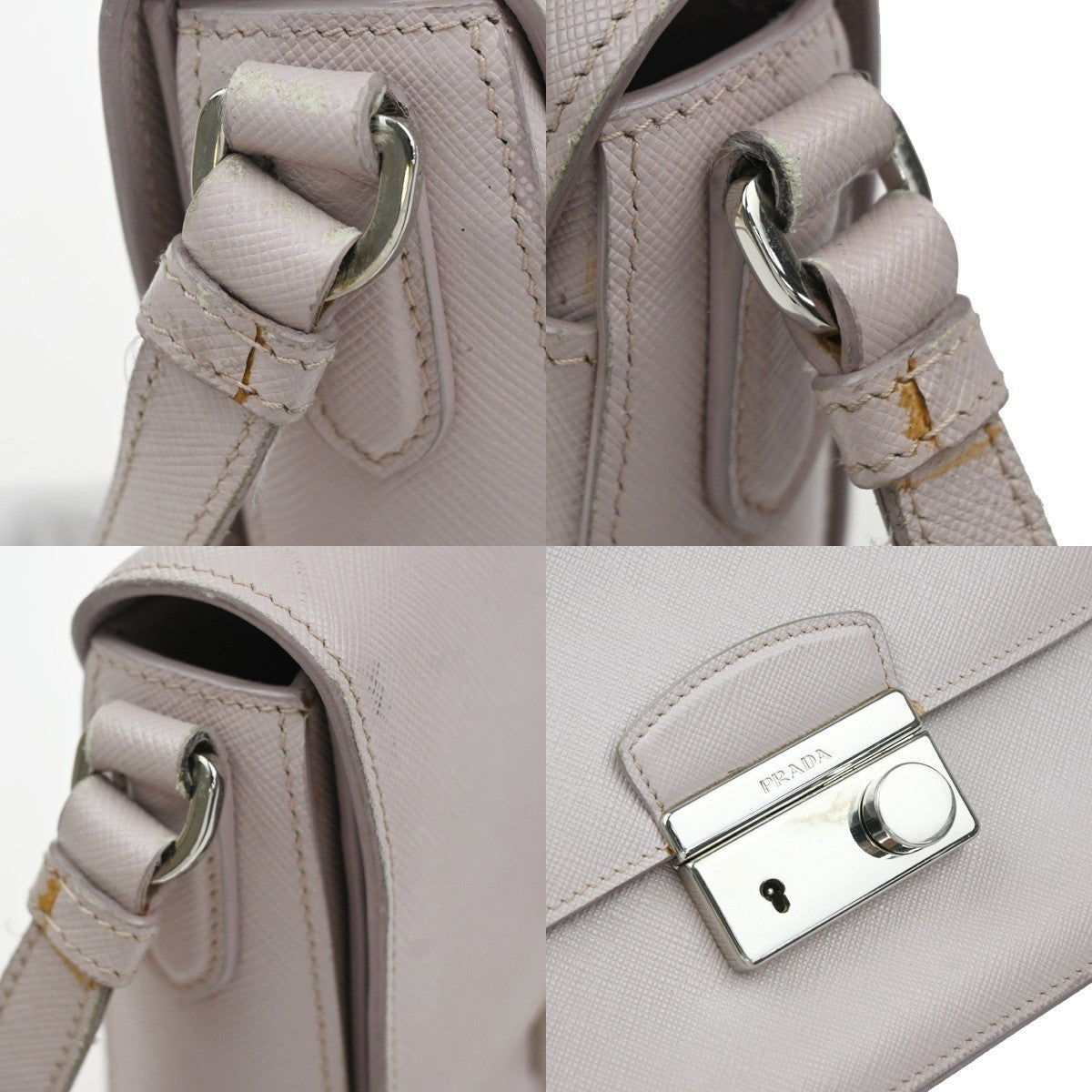 PRADA Logo Lux Sound Mini Shoulder Bag Saffiano Leather Pink SHW Italy 76YH990