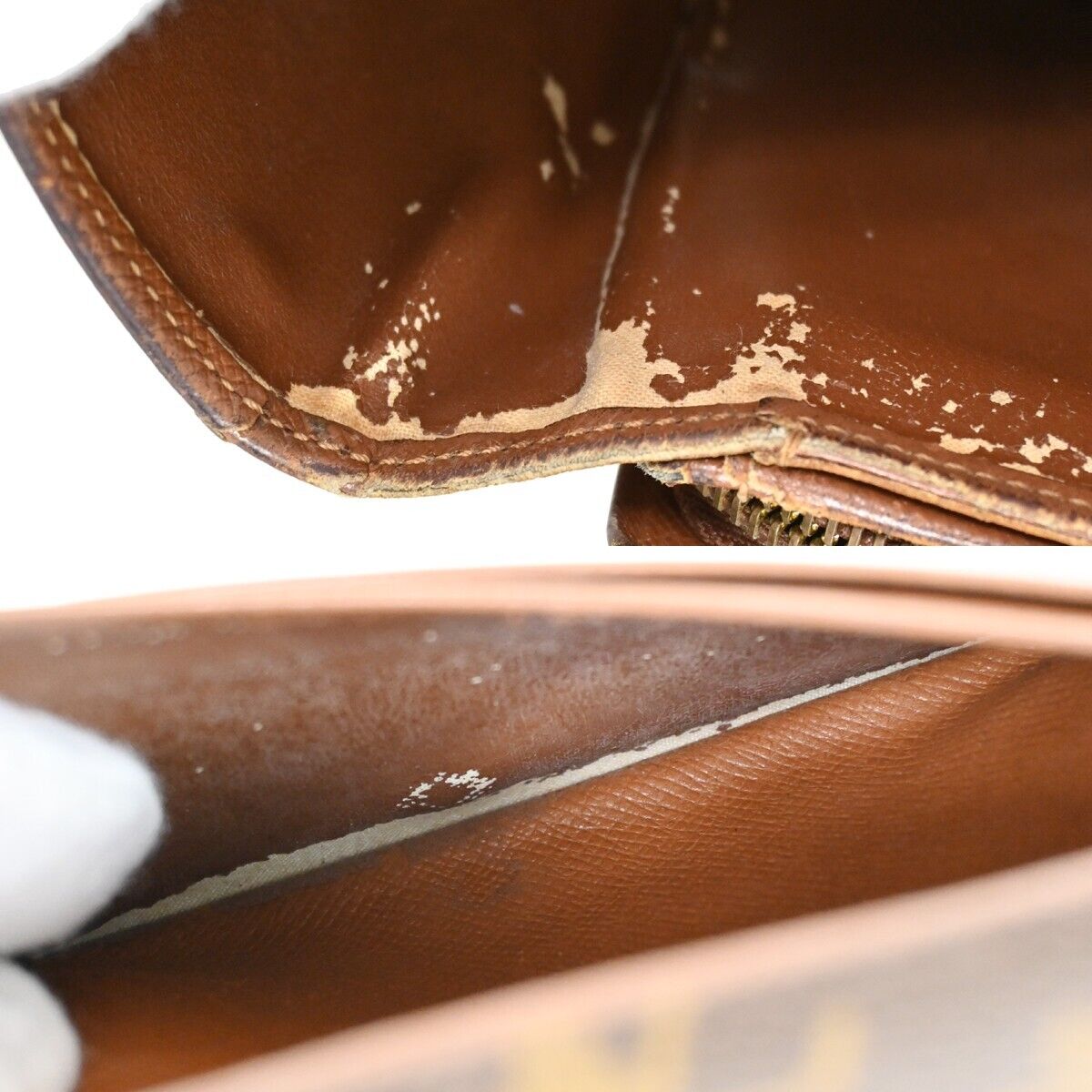 LOUIS VUITTON 2 Set Bifold Wallet Purse Monogram Epi Leather Brown 09HB252