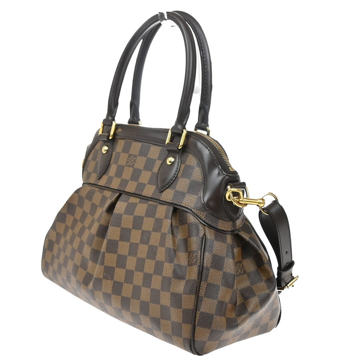 LOUIS VUITTON Trevi PM  2-way Handbag Damier Ebene Leather Brown N51997 40RL443