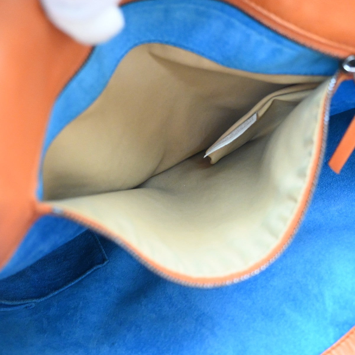 BOTTEGA VENETA Logo Regent Shoulder Tote Bag Leather Orange Italy 89EF880