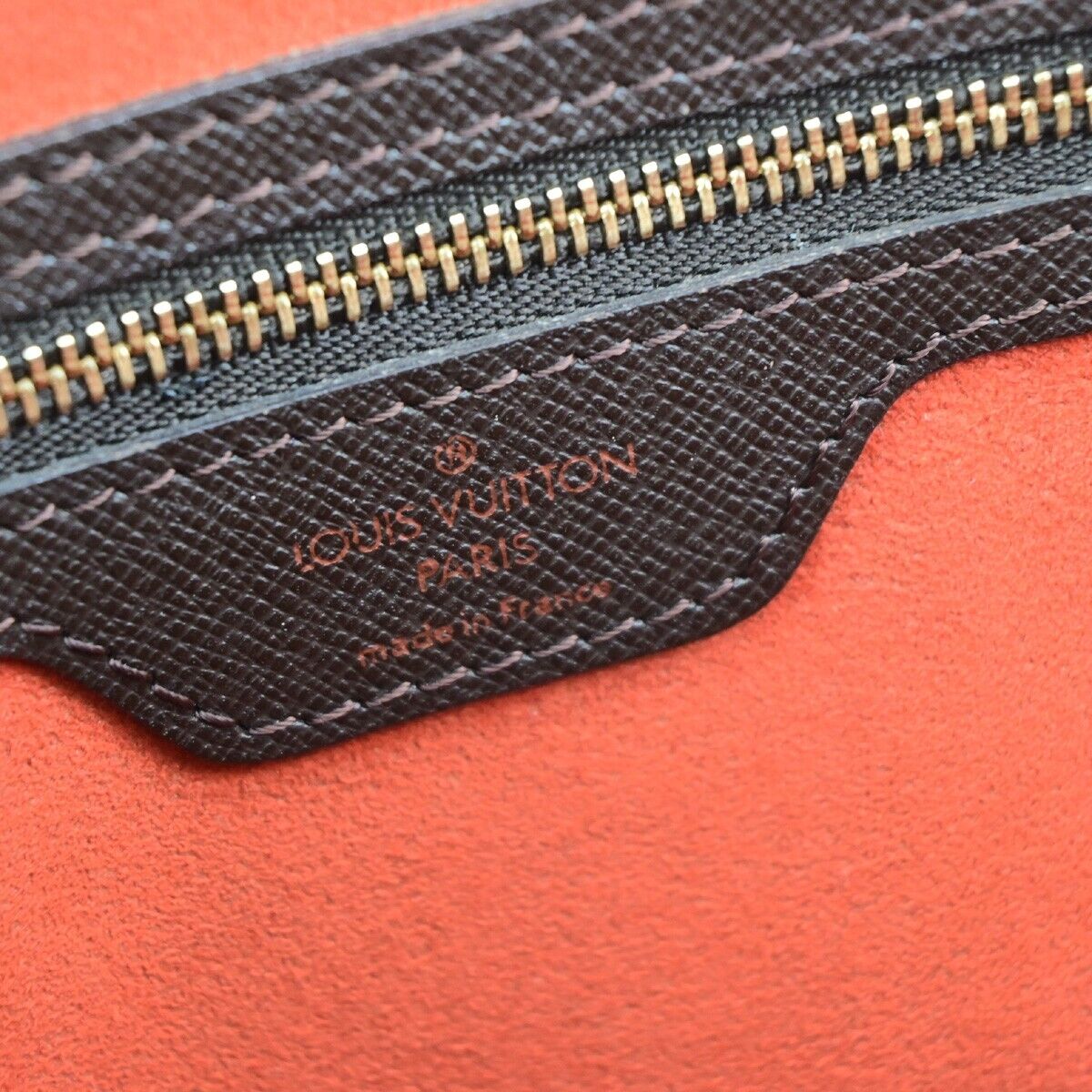LOUIS VUITTON Triana Hand Bag Damier Ebene Leather Brown France N51155 35EB139