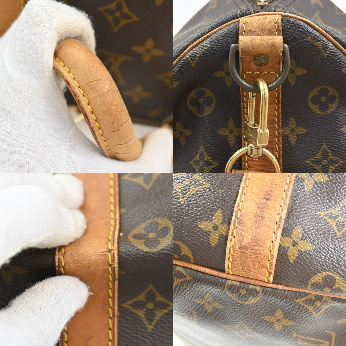 LOUIS VUITTON Keepall Bandouliere 55 2Way Hand Bag Monogram Brown M41414 34PA119