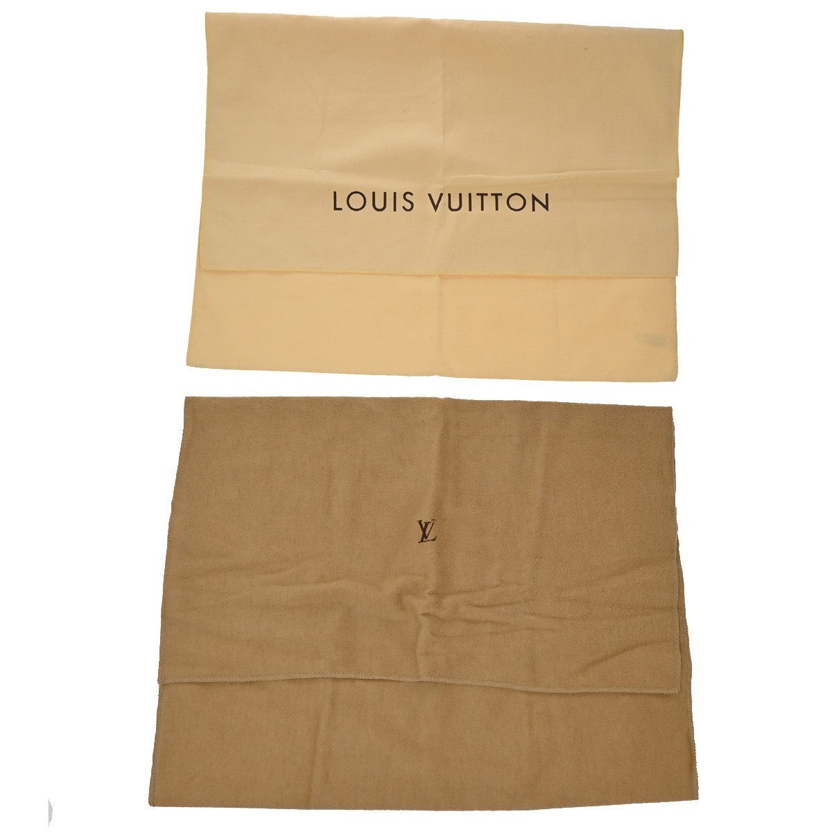 LOUIS VUITTON Logo 10 Set Dust Bag Drawstring Canvas Cotton Beige Brown 09KP179