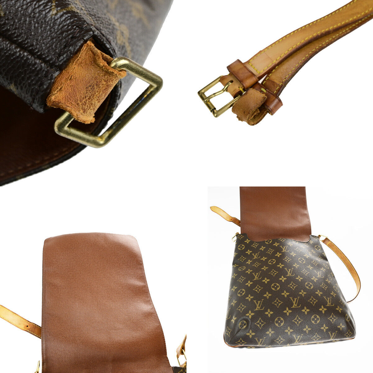 LOUIS VUITTON Musette Shoulder Bag Monogram Leather Brown France M51256 67SJ465