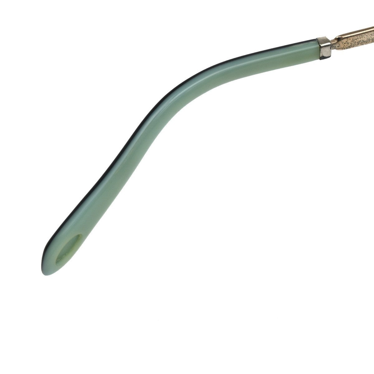 TIFFANY&CO. 1837 Reading Glasses Eye Wear Metal Plastic Gold Blue 07CA414