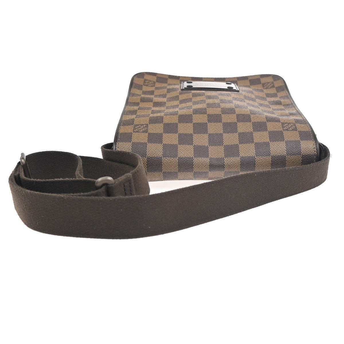 LOUIS VUITTON Brooklyn PM Shoulder Bag Damier Ebene Leather Brown N51210 27KC795