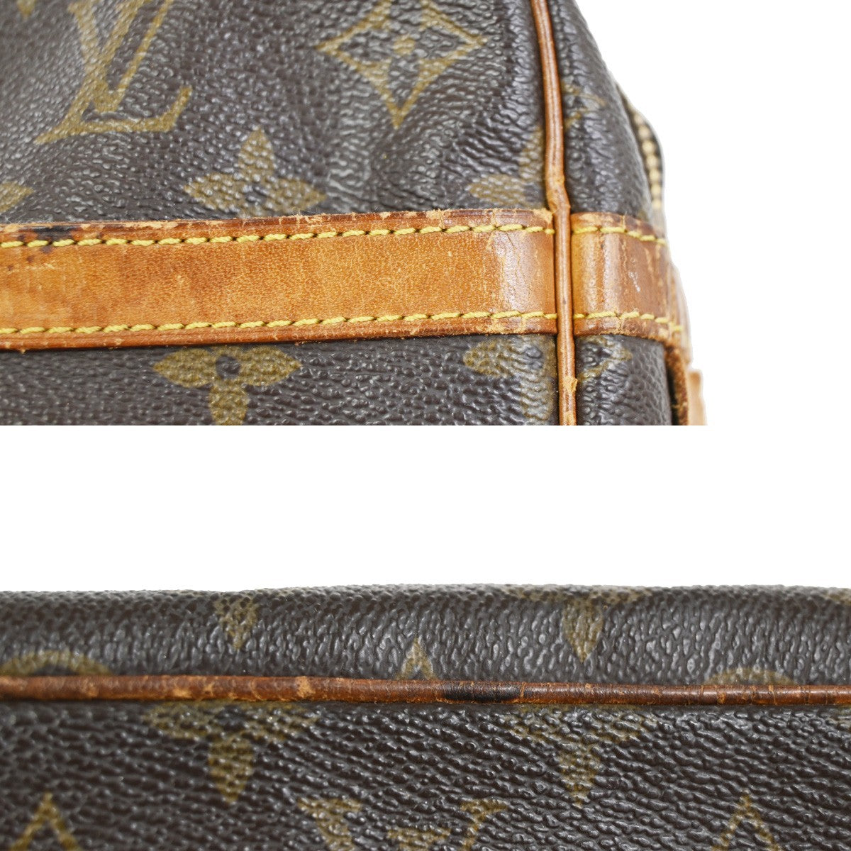 LOUIS VUITTON Compiegne 28 Clutch Bag Monogram Leather Brown GHW M51845 65KC584