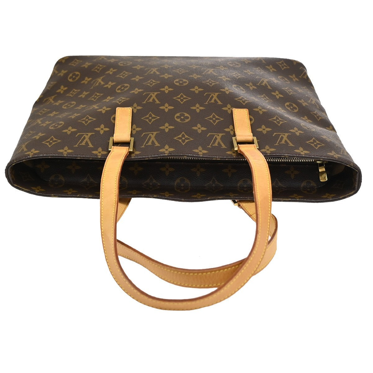 LOUIS VUITTON Logo Luco Shoulder Tote Bag Monogram Leather Brown M51155 77CA904
