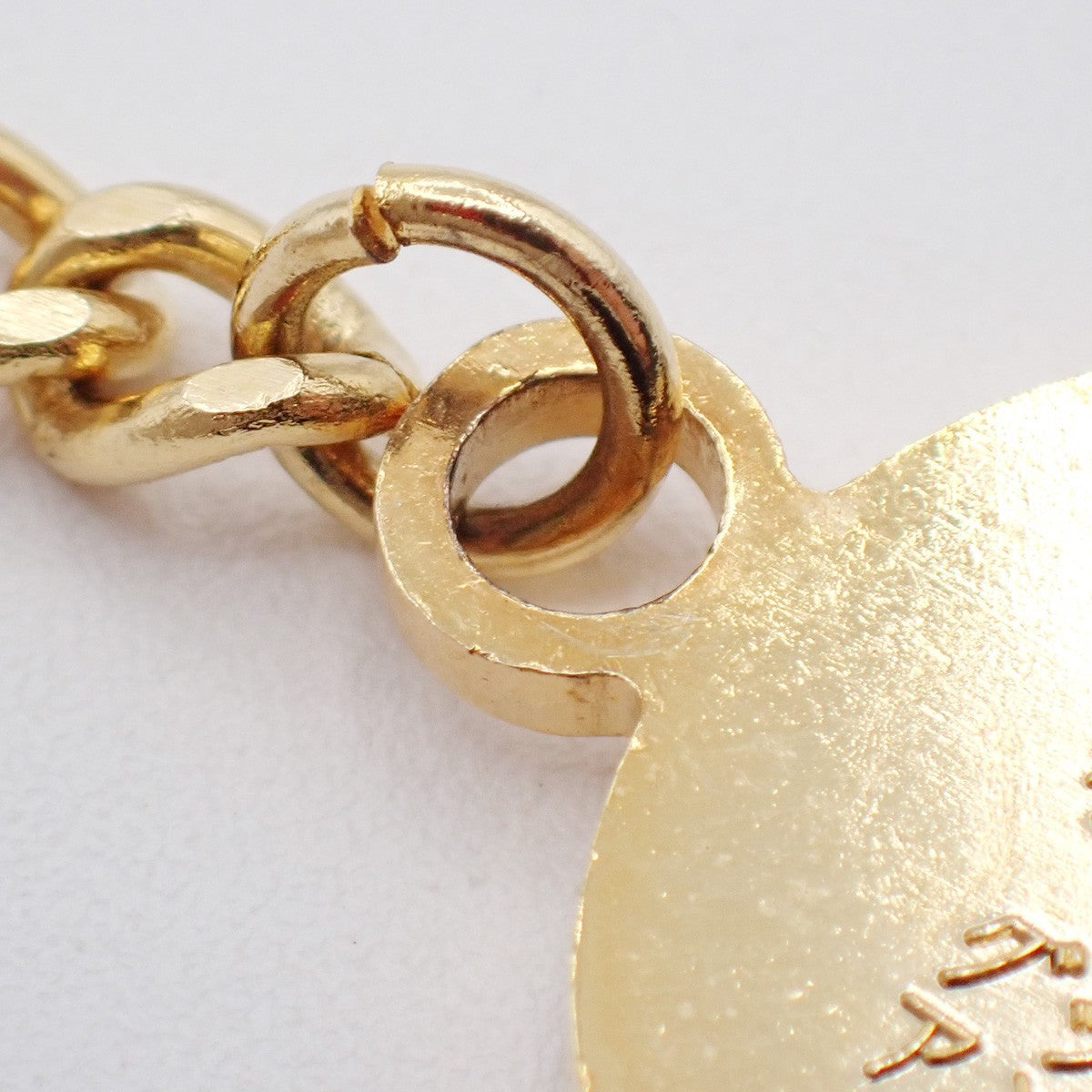 GUCCI Plus Logo Key Holder Bag Charm Key Ring Gold-Plated 08KP065