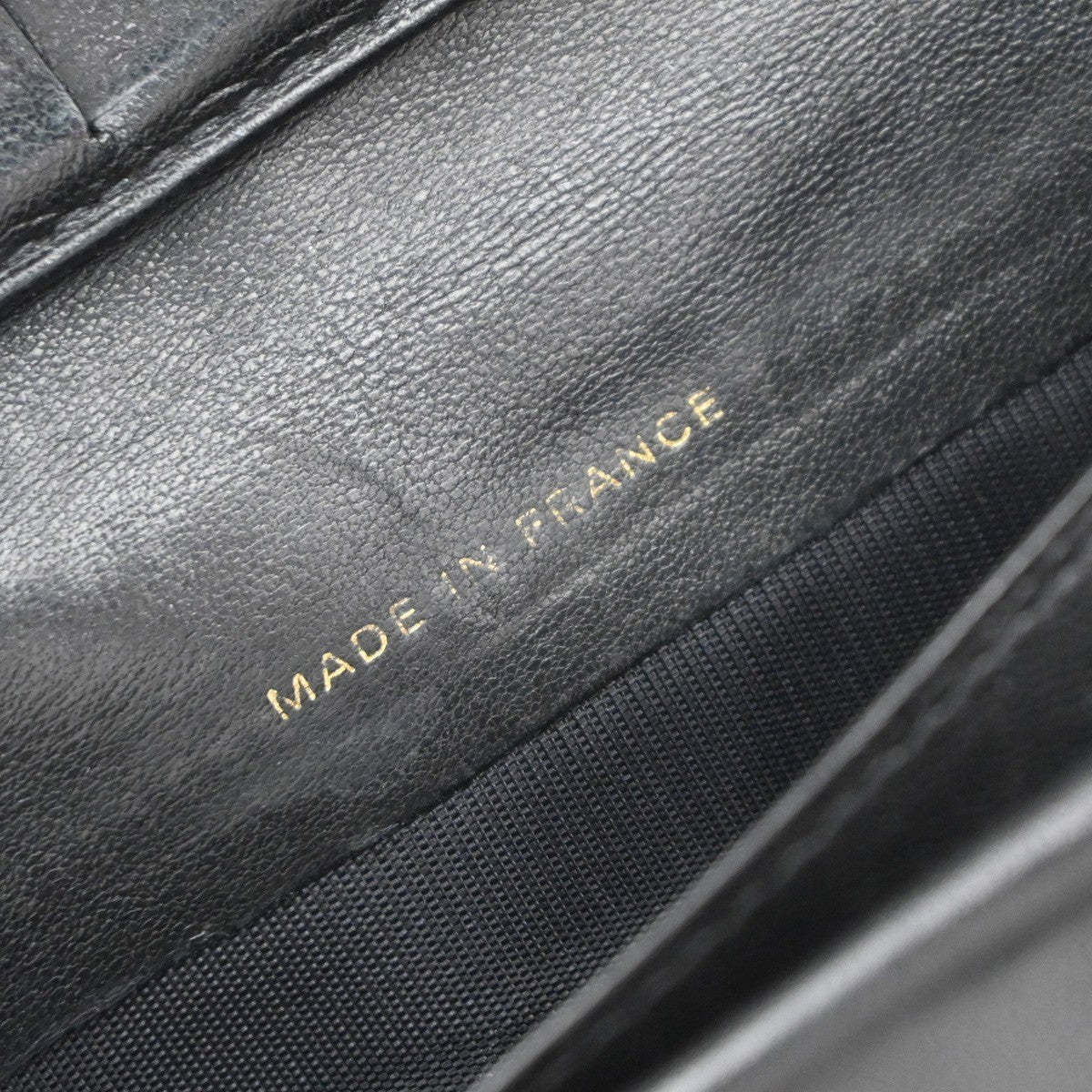 CHANEL CC Logo Long Bifold Wallet Grained Calfskin Leather Black France 79RF778