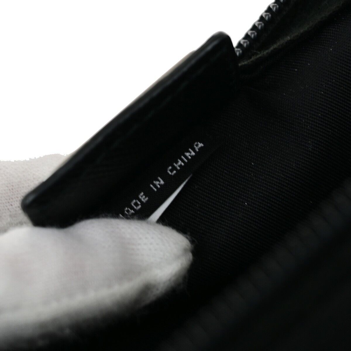 PRADA Logo Tessuto Cosmetic Pouch Nylon Leather Black Silver 32YH094