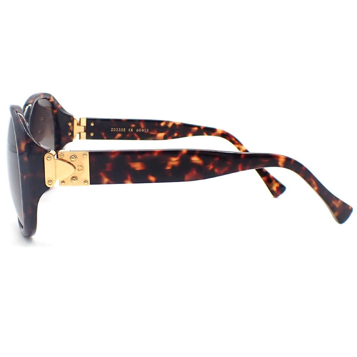 LOUIS VUITTON Sun Glasses Eye Wear Metal Plastic Gold Brown Italy Z0255E 30KC953