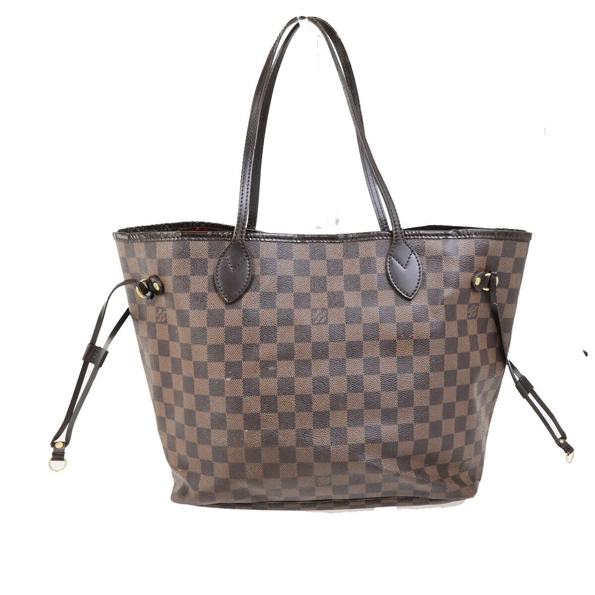 LOUIS VUITTON Neverfull MM Shoulder Bag Damier Ebene Leather BN N41358 18FB331