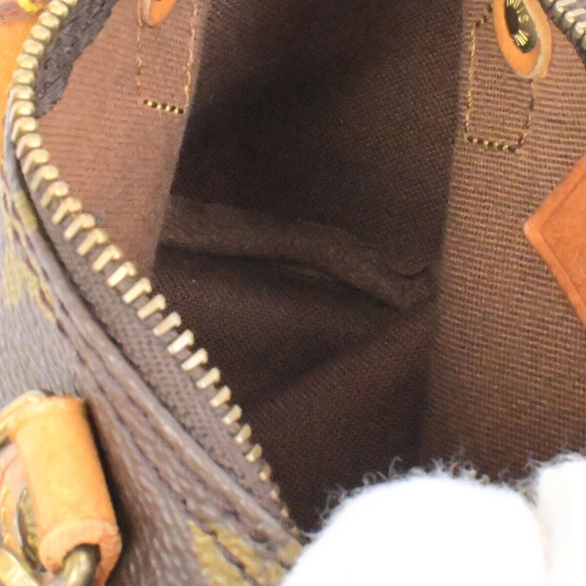LOUIS VUITTON Mini Speedy 2Way Hand Bag Monogram Leather Brown M41534 95EE086