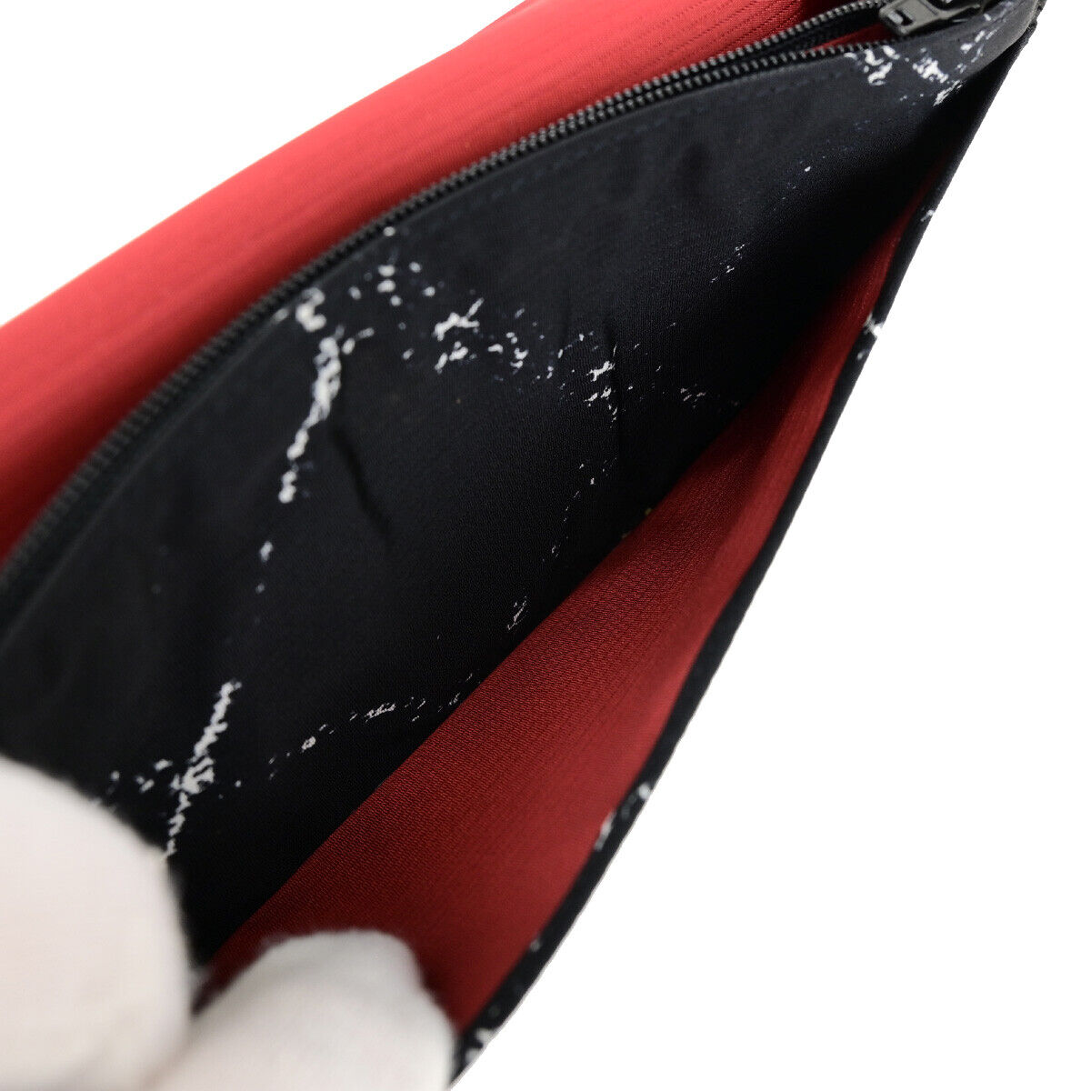 CHANEL Logo Travel Line Bifold Wallet Nylon Leather Black 69KA311