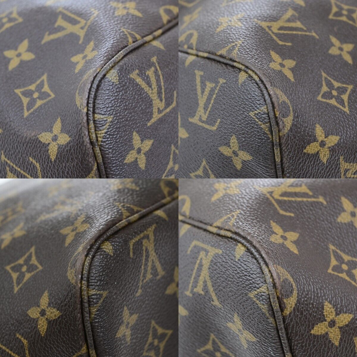 LOUIS VUITTON Neverfull GM Shoulder Tote Bag Monogram Leather BN M40157 95EE033
