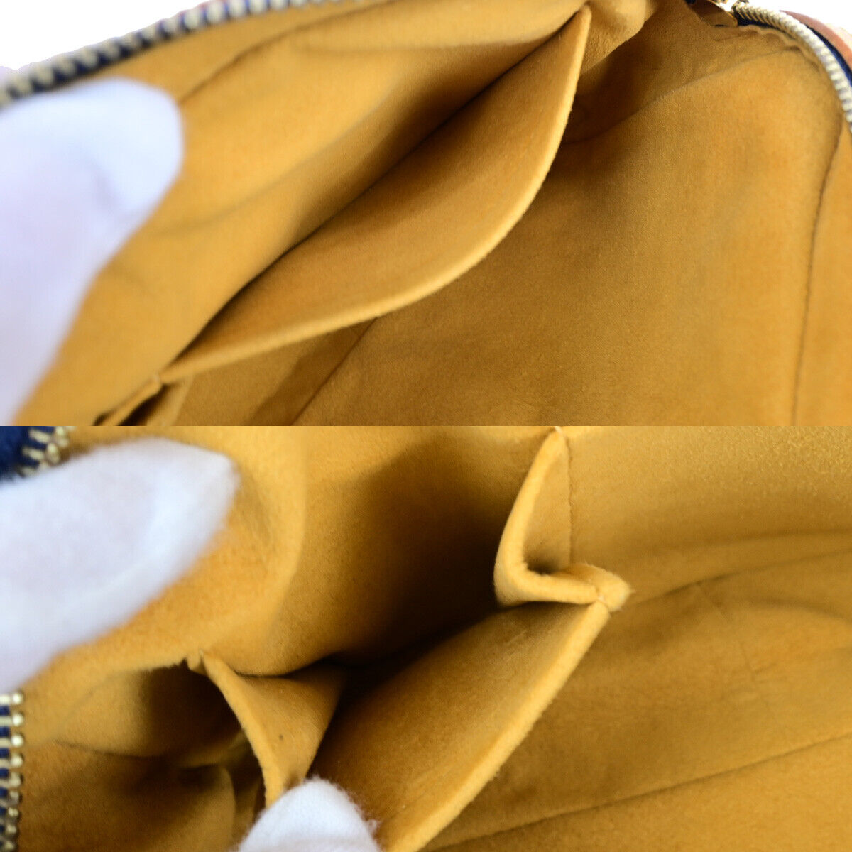 LOUIS VUITTON Waist Bum Bag Monogram Denim Leather Blue GHW M95347 388RK734