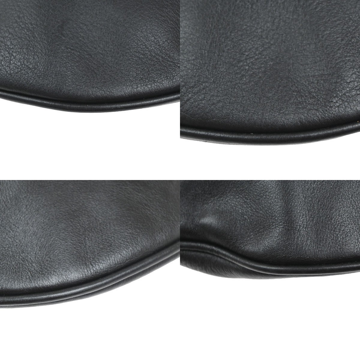 GUCCI Logo One Shoulder Hand Bag Leather Canvas Black SHW Italy 38MA213